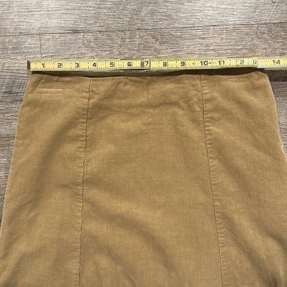 Boden khaki tan brown corduroy skirt with blue Rick rack detail size 8 - Picture 4 of 10